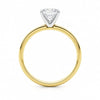 1 Carat Cushion Lab Grown IGI G/VS1 Diamond Solitaire Ring in 10K Yellow Gold