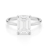5 Carat Emerald Lab Grown IGI G/VS1 Diamond Solitaire Ring in 10K White Gold
