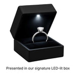 5 Carat Emerald Lab Grown IGI G/VS1 Diamond Solitaire Ring in 10K White Gold