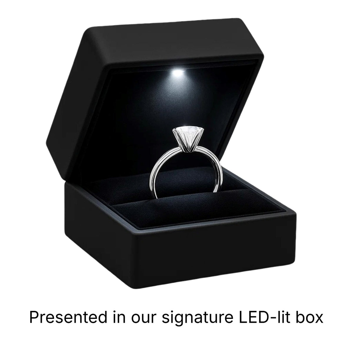 1 1/2 Carat Cushion Lab Grown IGI G/VS1 Diamond Solitaire Ring in 14K White Gold