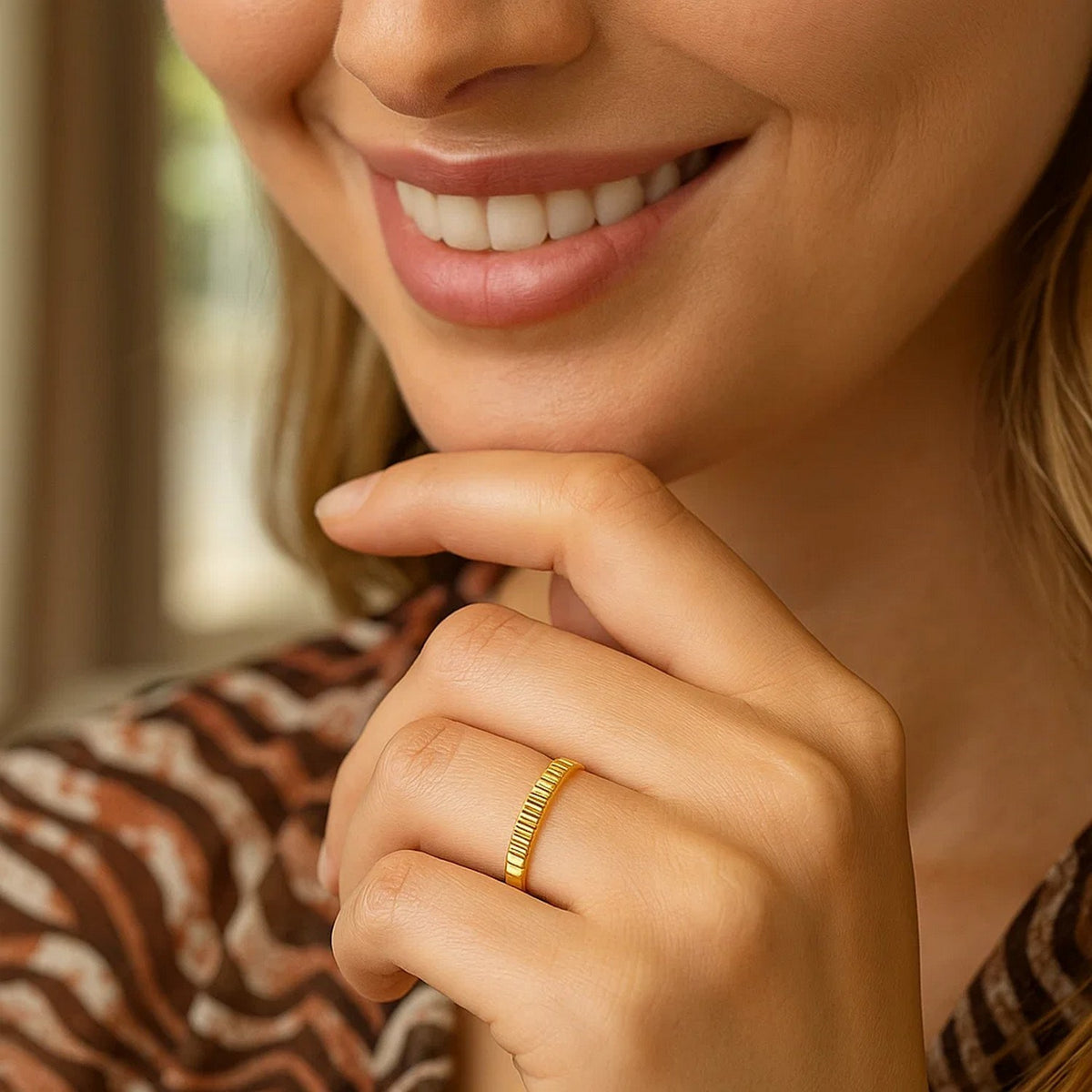 Graduated Ridge Ring in 14K Yellow Gold (1.80 mm)