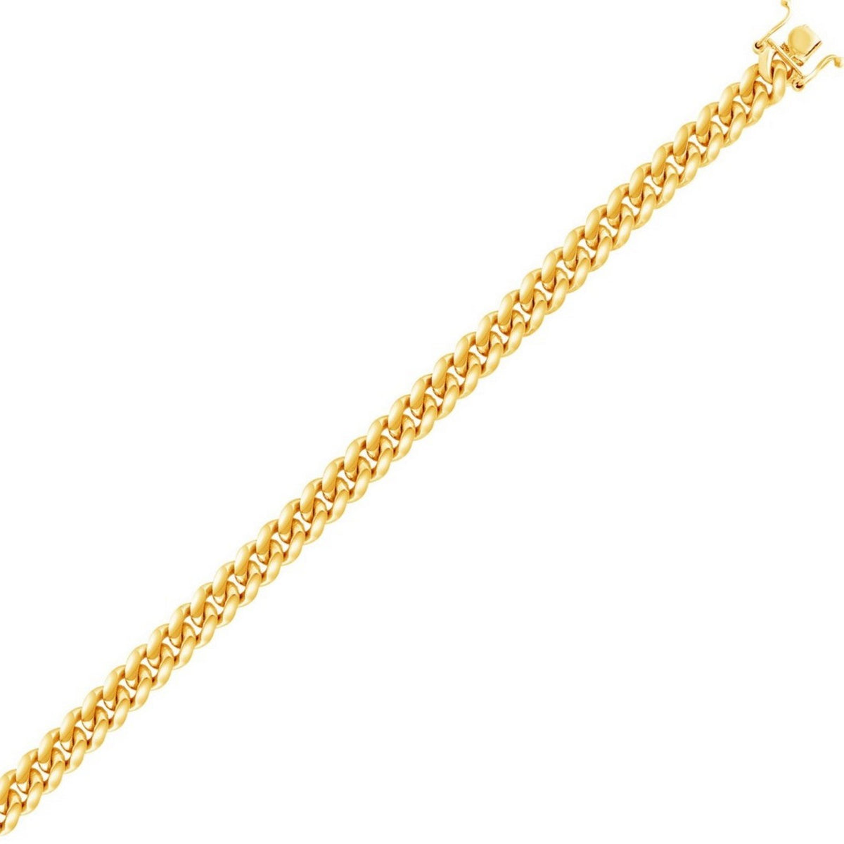 Sterling Silver Yellow Gold Plated Miami Cuban Chain (7.00 mm)