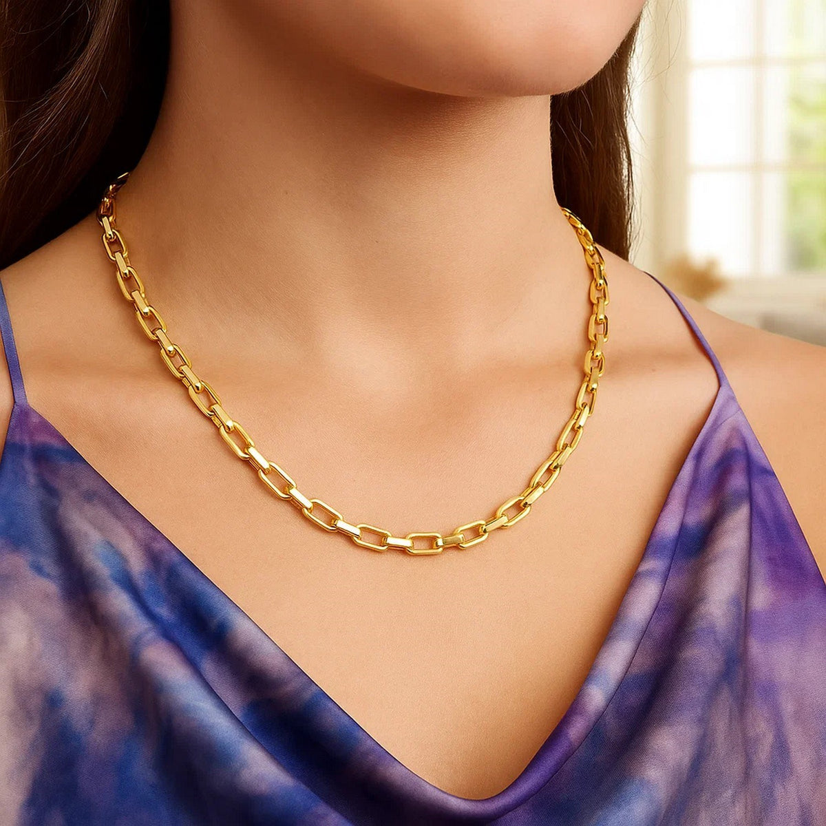 14k Yellow Gold French Cable Link Chain (4.80 mm)